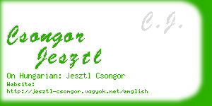 csongor jesztl business card